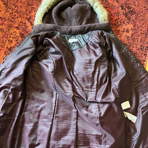 Laundry by Shelli Segal Womens 3/4 Puffer Jacket with Detachable Faux Fur Hood - Picture 2 of 11